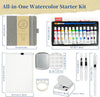 Watercolor Sketchbook – Linen Cover Travel Art Journal for Painting, Drawing & Sketching