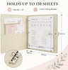 3-Ring Binder Organizer with Faux Leather Cover