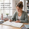 3-Ring Binder Organizer with Faux Leather Cover