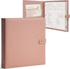 3-Ring Binder Organizer with Faux Leather Cover